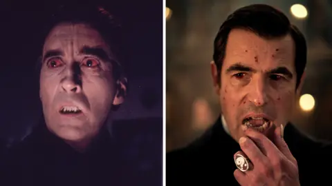 Getty Images Christopher Lee and Claes Bang as Dracula