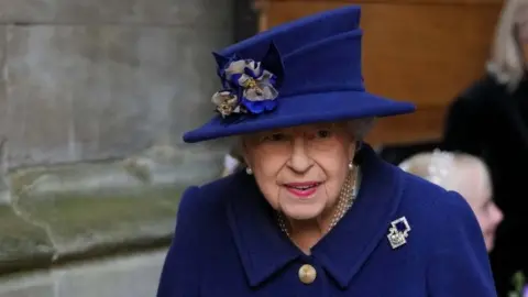 AFP/Getty The Queen at Westminster Abbey