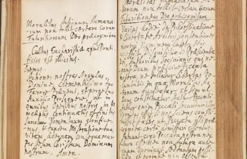 Bonhams Notebook of Newton's writings