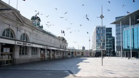 Getty Images Birds at Cardiff Central Station