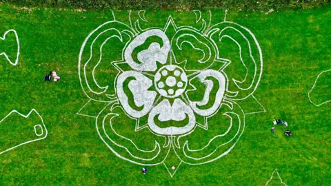 Barnsley Museums Aerial view of the White Rose