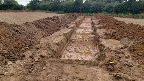 Colchester City Council Archaeological trench at Cymbaline Meadows, Colchester