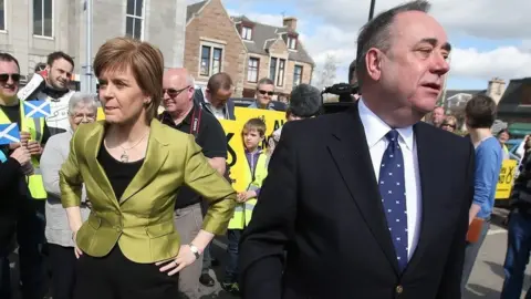 PA Media Sturgeon and Salmond