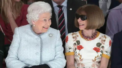 PA The Queen and Anna Wintour share a smile