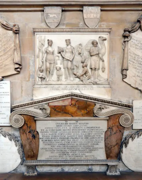 Bath Abbey  Sir William Baker memorial