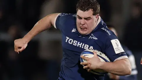 James Harper in action for Sale Sharks