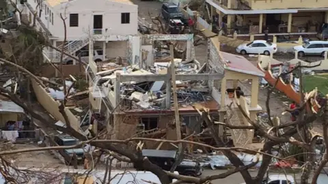 Tommy White Devastation after Hurricane Irma hit the British Virgin Islands