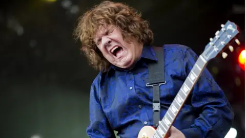 MARTEN VAN DIJL/AFP/Getty Images Gary Moore of Northern Ireland, performs during the annual Dutch rock festival Pinkpop Classic 2010 at Landgraaf on August 14, 2010