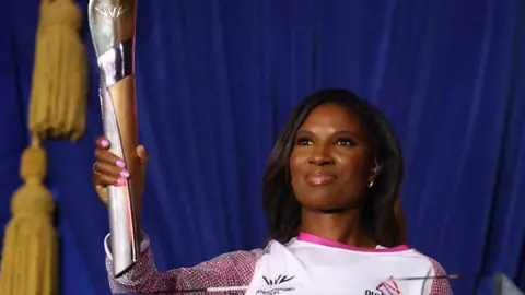 Reuters Denise Lewis at the Games' opening ceremony