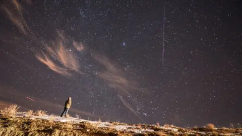 Getty Images Geminid meteor shower in Van, eastern Turkey in 2017.