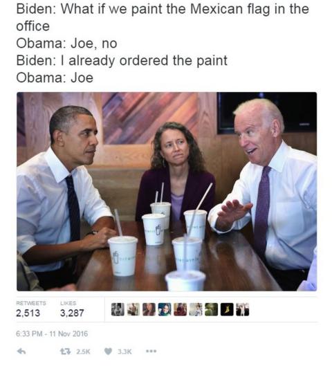 Biden And Obama Memes: Jokes On Trump Imagined - BBC News