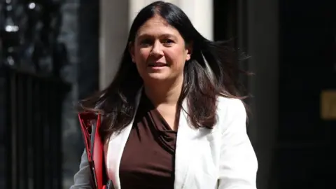 EPA British Secretary of State for Culture, Media and Sport Lisa Nandy departs a cabinet meeting at Downing Street in London, Britain, 01 July 2025.