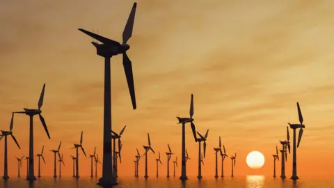 Getty Images Offshore wind turbines