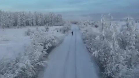 La Repubblica/YouTube Paolo Venturini running the Oymyakon race, 2019