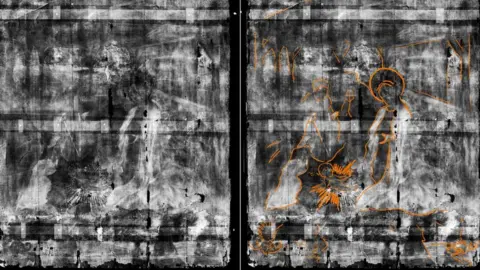 Northumbria University and Bowes Museum X-ray of painting