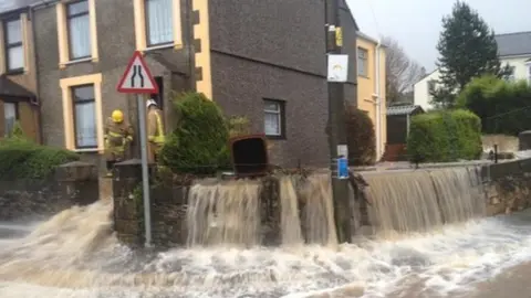 Bedwyr Williams Flooding in the village of Rhostryfan, near Caernarfon