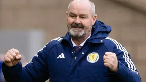 Scotland head coach Steve Clarke celebrates
