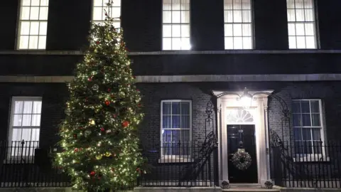 PA Media The Christmas Tree outside Number 10 Downing Street