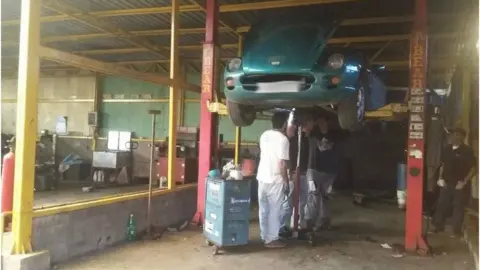 Ben Coombs Car in garage