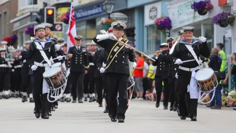 Royal Navy Sailors on parade