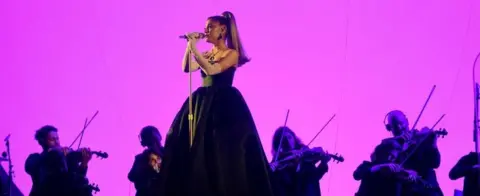 Getty Images Ariana Grande performs onstage during the 62nd Annual GRAMMY Awards