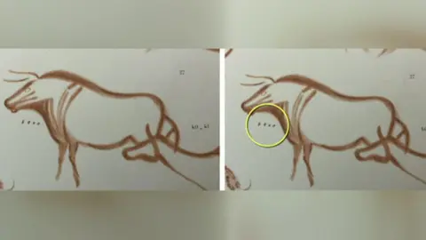  Henri Breuli/Durham University/PA Wire Wild cattle cave art