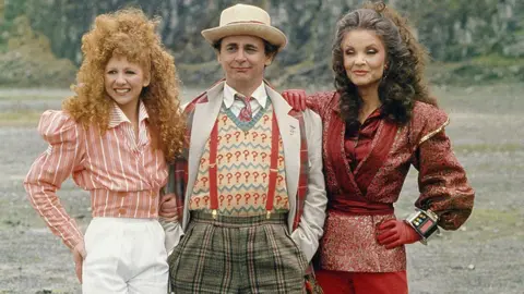 Getty Images Bonnie Langford, Sylvester McCoy and Kate O'Mara in Doctor Who