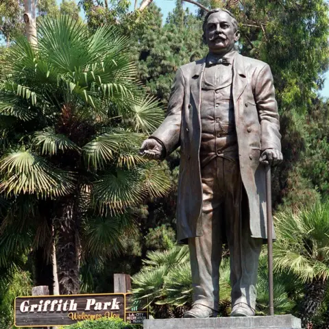 Getty Images A statue of Griffith J Griffith