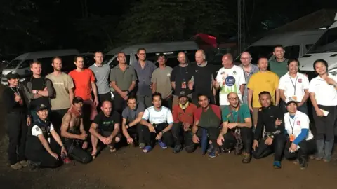 Vernon Unsworth The cave rescue team celebrate