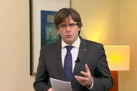 Reuters Carles Puigdemont in Brussels, 2 November