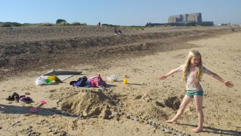 Contributed Girl on beach at Sizewell, Suffolk