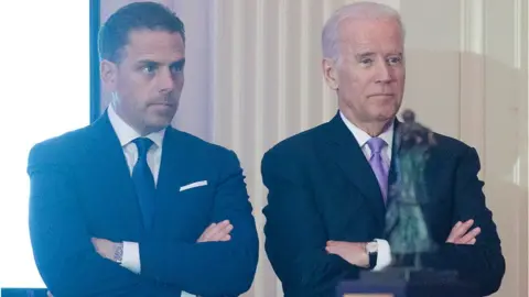 Getty Images Hunter and Joe Biden at an event in 2016