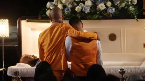 Getty Images Mourners at the funeral of O'Shae Sibley