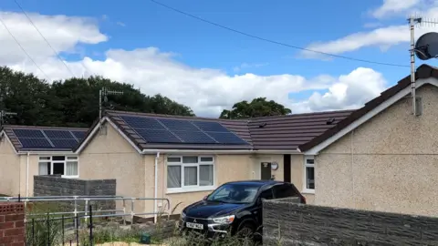 A row of bungalows in the Swansea valley have recently undergone a retrofit by the council