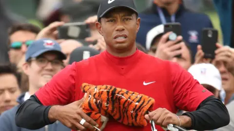 Getty Images Tiger Woods at the US Open in June 2019
