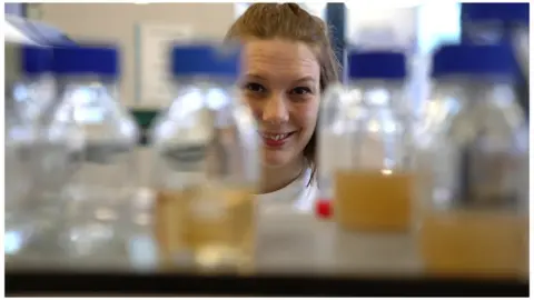 BBC/Kevin Church Dr Helen Cockerton in her lab