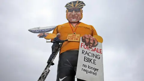PA Lance Armstrong effigy