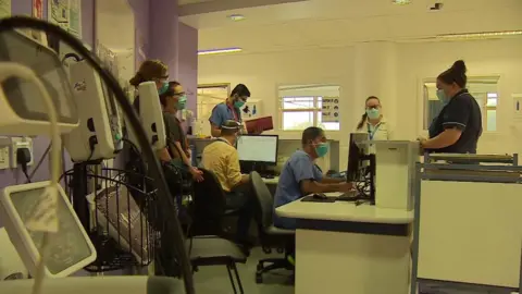 Nadine with her colleagues at Whiston Hospital