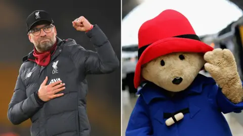 Getty Images Jurgen Klopp and Paddington Bear