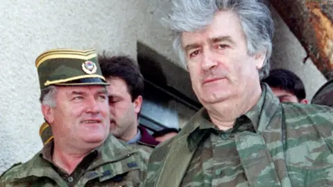 Reuters Radovan Karadzic (R) and his general Ratko Mladic