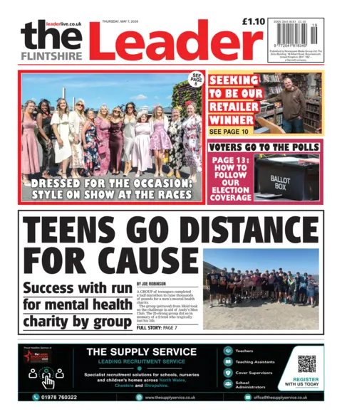 Flintshire Leader Flintshire Leader front page