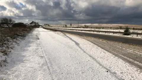 Snow on A30