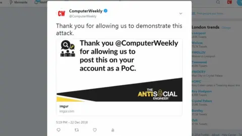 The AntiSocial Engineer Tweet