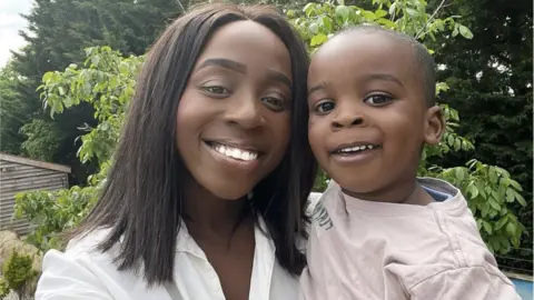 Desriee Asomuyide Desriee Asomuyide with her son Isaiah as she created her inclusive toy company Little Omo after his birth.