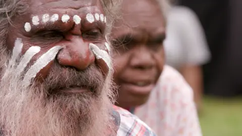 Anangu elder during a welcome ceremony