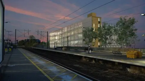 Stevenage Borough Council Artist's impression of new car park for Stevenage