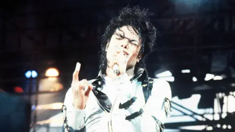 Getty Images Michael Jackson performing in Cardiff