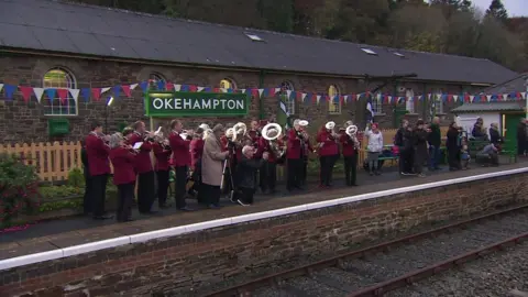 Band at Okehampton station