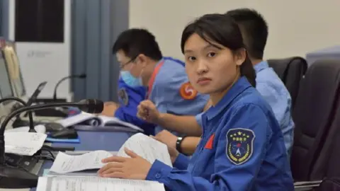 CCTV Ms Zhou was the youngest member of the Chang'e-5 Moon exploration programme