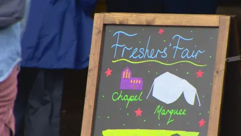 BBC Freshers' Fair sign